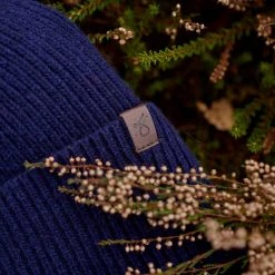Fawler Hiems | Bonnet Bleu Marine à Revers En Laine Recyclée -Chapeau Fawler en ligne ste hiem scarves hats and gloves collection 2641