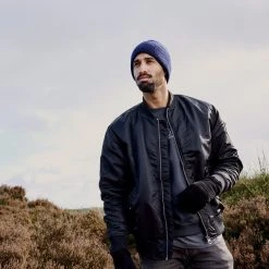 Fawler Hiems | Bonnet Bleu Marine à Revers En Laine Recyclée -Chapeau Fawler en ligne ste hiems scarves hats and gloves collection 26410 26436 bj rn 1x1 4