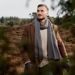 Sidegren Hiems | Écharpe Grise En Coton Recyclé -Chapeau Fawler en ligne ste hiems scarves hats and gloves collection 26414 rinalds 1x1 3