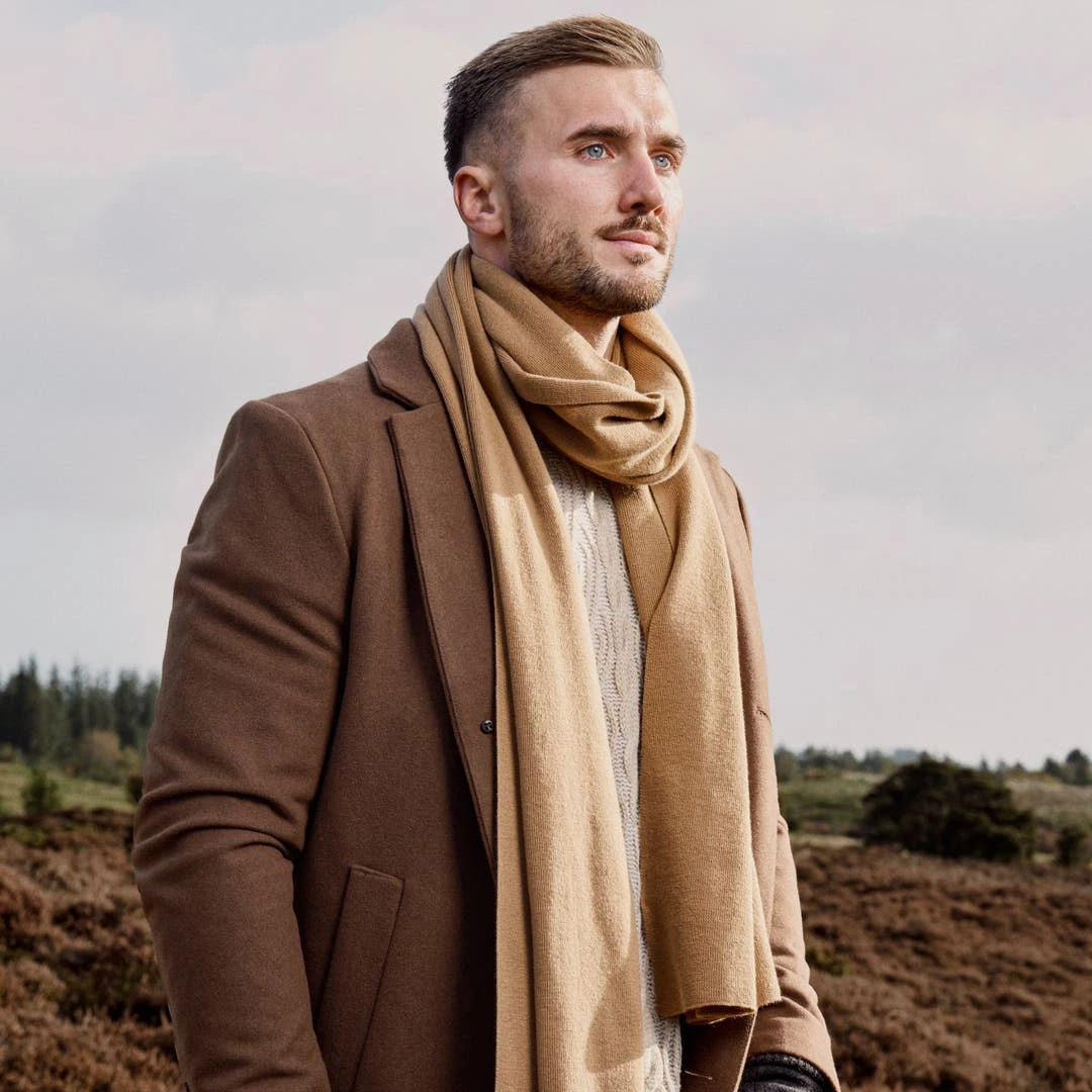 Sidegren Hiems | Écharpe Couleur Sable En Coton Recyclé 2 Sidegren Hiems | Écharpe Couleur Sable En Coton Recyclé – Image 2