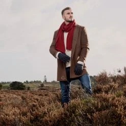 Sidegren Hiems | Écharpe Rouge Bourgogne En Coton Recyclé -Chapeau Fawler en ligne ste hiems scarves hats and gloves collection 26417 26451 rinalds 1x1 3 1