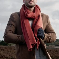 Sidegren Hiems | Écharpe Orange En Coton Recyclé -Chapeau Fawler en ligne ste hiems scarves hats and gloves collection 26418 26451 rinalds 1x1 2