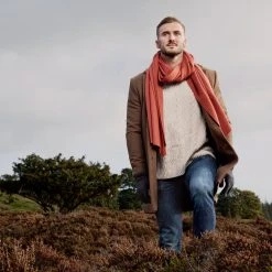 Sidegren Hiems | Écharpe Orange En Coton Recyclé -Chapeau Fawler en ligne ste hiems scarves hats and gloves collection 26418 26451 rinalds 1x1 3