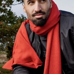 Seizmont Hiems | Écharpe Rouge En Laine Mélangée -Chapeau Fawler en ligne ste hiems scarves hats and gloves collection 26425 26436 bj rn 1x1 5bm