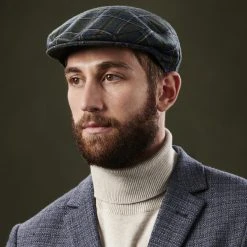 Fawler Casquette Plate Fido Ivy En Tartan Vert -Chapeau Fawler en ligne ste megashoot hats 17191 15