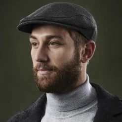 Fawler Casquette Plate Fido Eddye En Laine Grise -Chapeau Fawler en ligne ste megashoot hats 17218 17gr