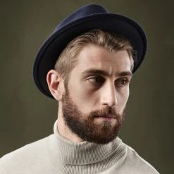 Fawler Chapeau Trilby Tomasso Moda Bleu Marine -Chapeau Fawler en ligne ste megashoot hats 17996 52