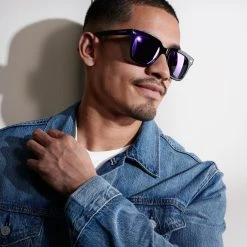 Waykins Lunettes De Soleil Noires Wolfgang Thea à Verres Polarisés Violets -Chapeau Fawler en ligne ste megashoot sunglasses 35 22879