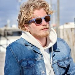 Waykins Lunettes De Soleil Bleues Wilder Thea à Verres Bruns Polarisés -Chapeau Fawler en ligne ste megashoot2 sunglasses 42 22862