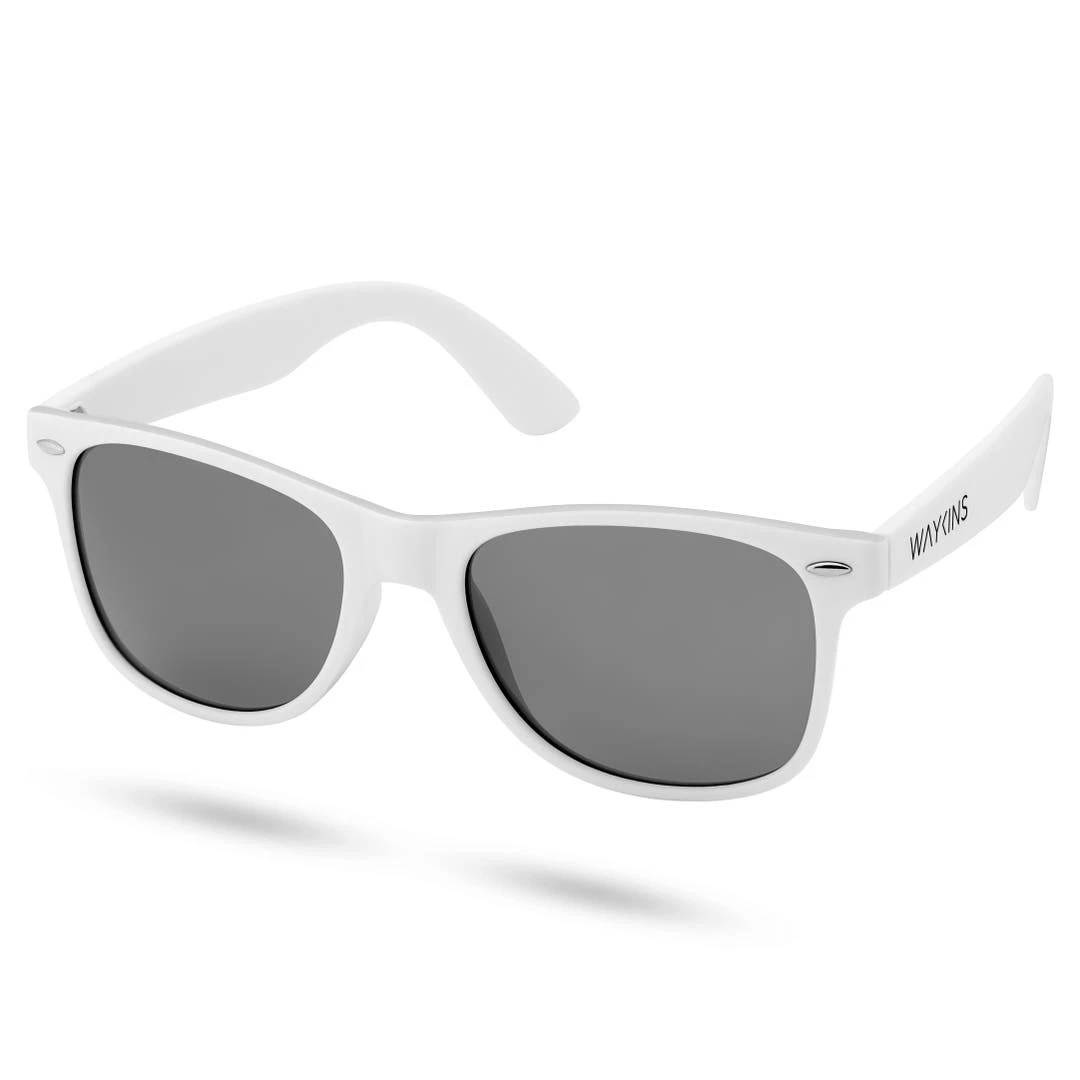 Waykins Lunettes De Soleil Rétro Blanches Polarisées 1 Waykins Lunettes De Soleil Rétro Blanches Polarisées