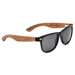 Waykins Lunettes De Soleil Rétro Noires à Verres Polarisés Et Branches En Bois -Chapeau Fawler en ligne wa39 3